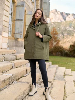 Seraphine Khaki Maternity & Babywearing Versatile Coat with Separate Inner Quilted Sale