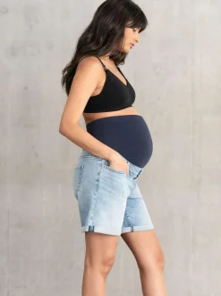 Seraphine Maternity Blue Denim Shorts Online