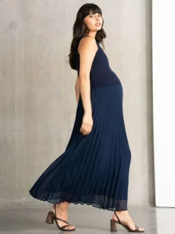 Seraphine Maternity Blue Dress with Topper Discount