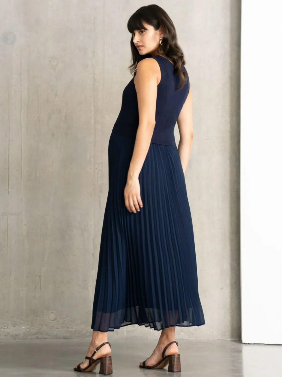 Seraphine Maternity Blue Dress with Topper Discount