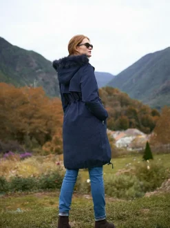 Seraphine Navy Blue Premium Sub-Zero Down Filled 3-In-1 Maternity & Babywearing Parka Clearance