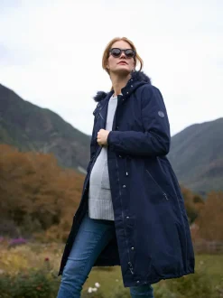 Seraphine Navy Blue Premium Sub-Zero Down Filled 3-In-1 Maternity & Babywearing Parka Clearance