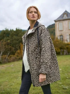 Seraphine 3-In-1 Maternity & Babywearing Raincoat Neutral Leopard Print Discount
