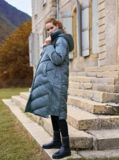 Seraphine Long 3-In-1 Maternity & Babywearing Puffa Coat Pewter Grey Sale