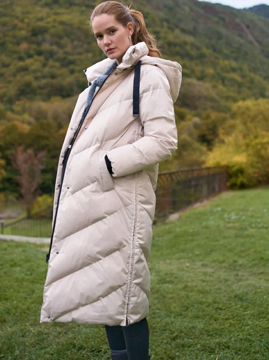 Seraphine Long 3-In-1 Maternity & Babywearing Puffa Coat Taupe Grey Sale