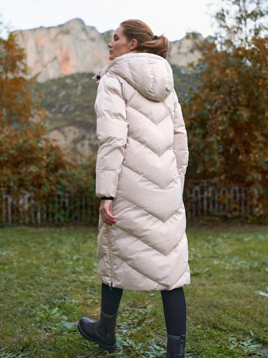 Seraphine Long 3-In-1 Maternity & Babywearing Puffa Coat Taupe Grey Sale
