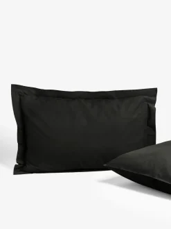 Next Set of 2 Black Cotton Rich Pillowcases Clearance