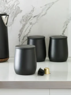 Next Set of 3 Black Moderna Storage Tins Discount