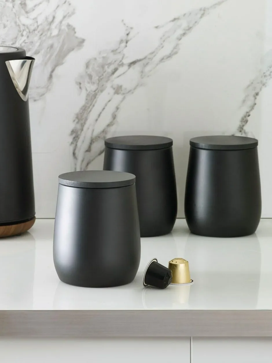 Next Set of 3 Black Moderna Storage Tins Discount