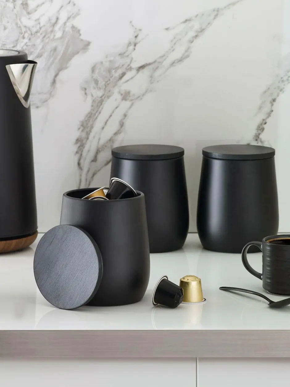 Next Set of 3 Black Moderna Storage Tins Discount