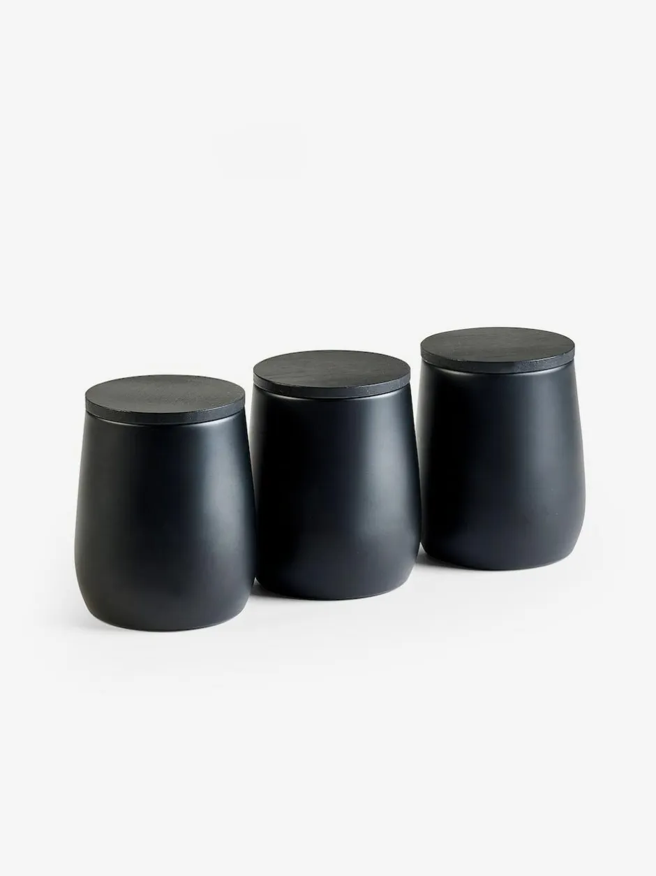 Next Set of 3 Black Moderna Storage Tins Discount