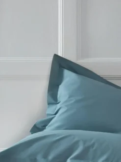 Next Set of 2 Blue Slate Cotton Rich Pillowcases Outlet