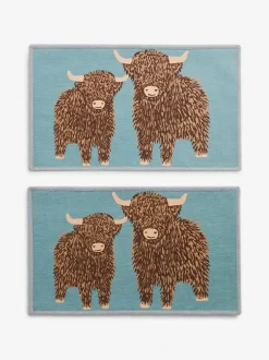Next Set of 2 Blue Washable Hamish Doormats Hot