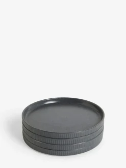 Next Set of 4 Charcoal Grey Stamford Side Plates Online