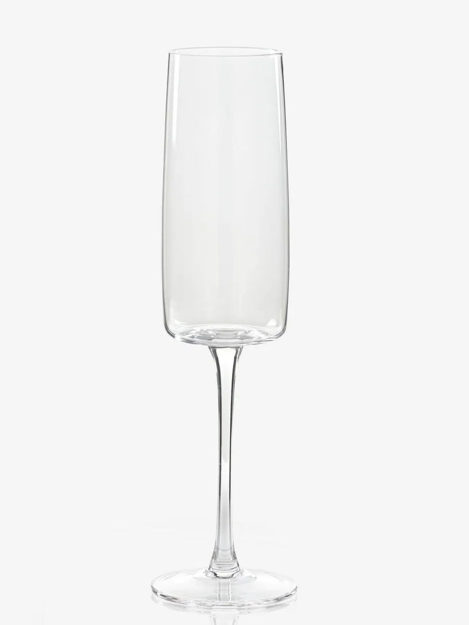 Next Set of 4 Clear Angular Champagne Flutes Clearance