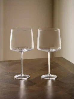 Next Set of 2 Clear Angular Gin Glasses Sale