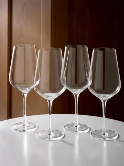 Next Set of 4 Clear Belgravia Crystal Set of 4 White Wine Glasses Hot