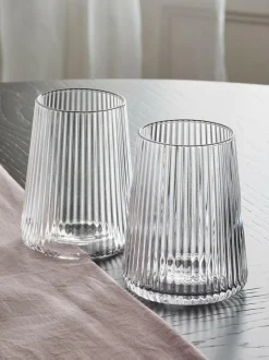 Next Set of 4 Clear Hollis Angular Set of 4 Short Tumbler Glasses Outlet