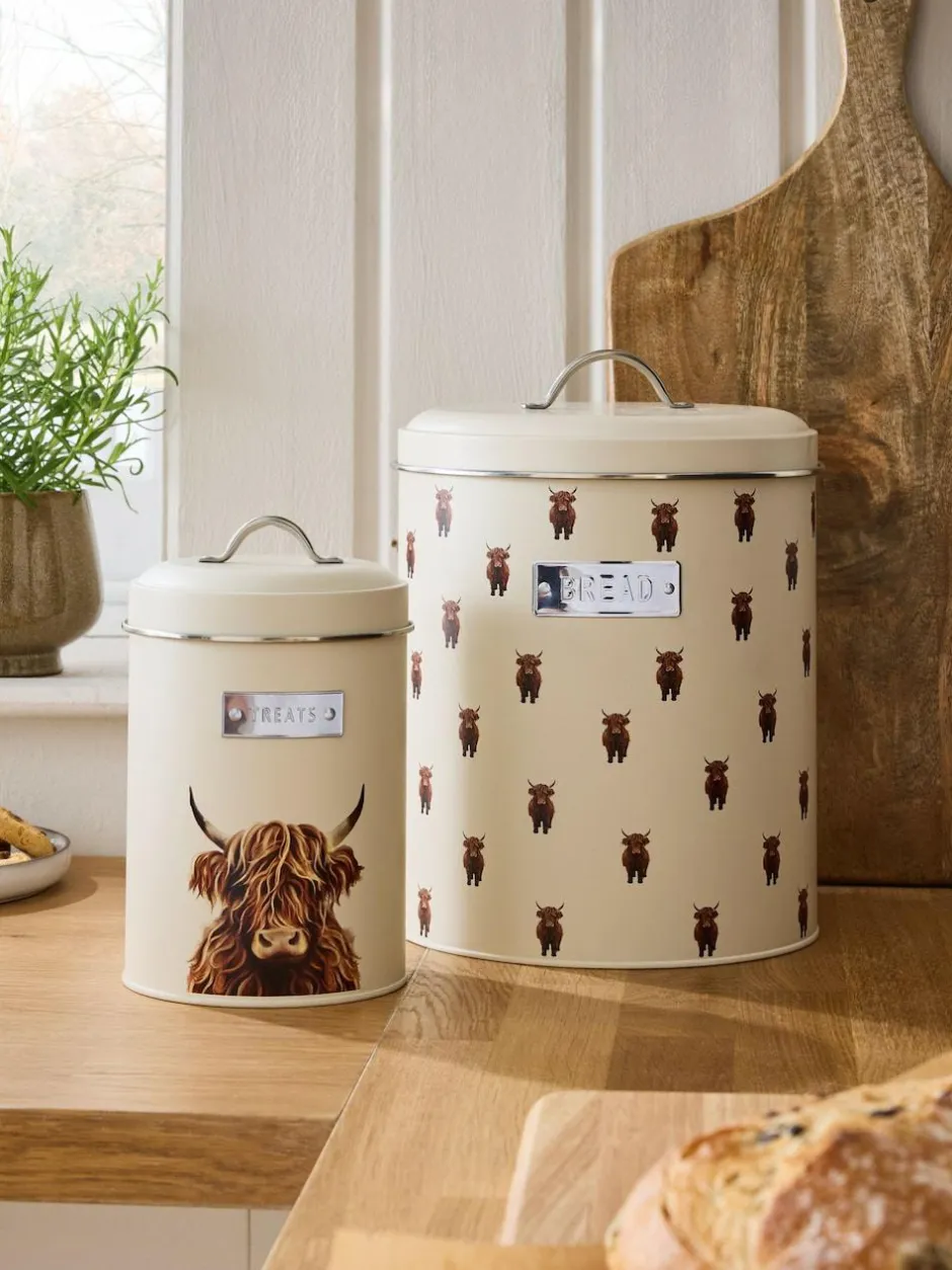 Next Set of 2 Cream Bread bin and Treat Storage Jars Discount