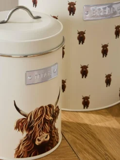 Next Set of 2 Cream Bread bin and Treat Storage Jars Discount