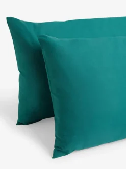 Next Set of 2 Dark Teal Cotton Rich Pillowcases