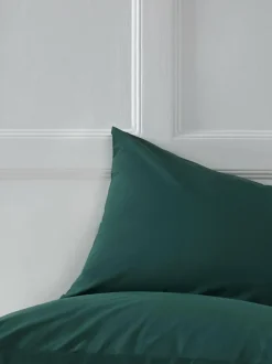 Next Set of 2 Green Dark Cotton Rich Pillowcases Discount