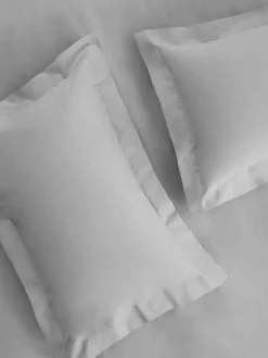 Next Set of 2 Easy Care Polycotton Pillowcases Grey Clearance