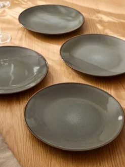 Next Set of 4 Grey Hampton Dinner Plates Outlet