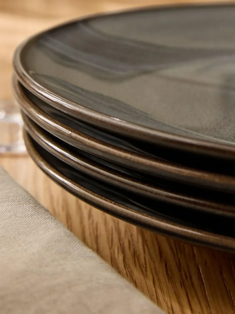 Next Set of 4 Grey Hampton Dinner Plates Outlet