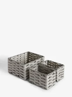 Next Set of 3 Grey Mini Grey Storage Baskets Sale