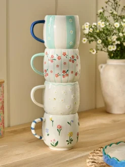 Next Set of 4 Multi Maisie Floral Stacking Mugs Online
