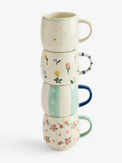 Next Set of 4 Multi Maisie Floral Stacking Mugs Online