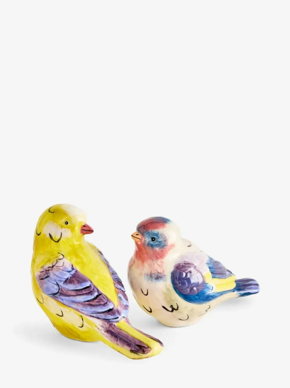 Next Set of 2 Multicolour Ceramic Hand Painted Bird Ornaments Outlet