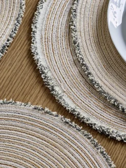 Next Set of 4 Fringe Placemats Natural Discount
