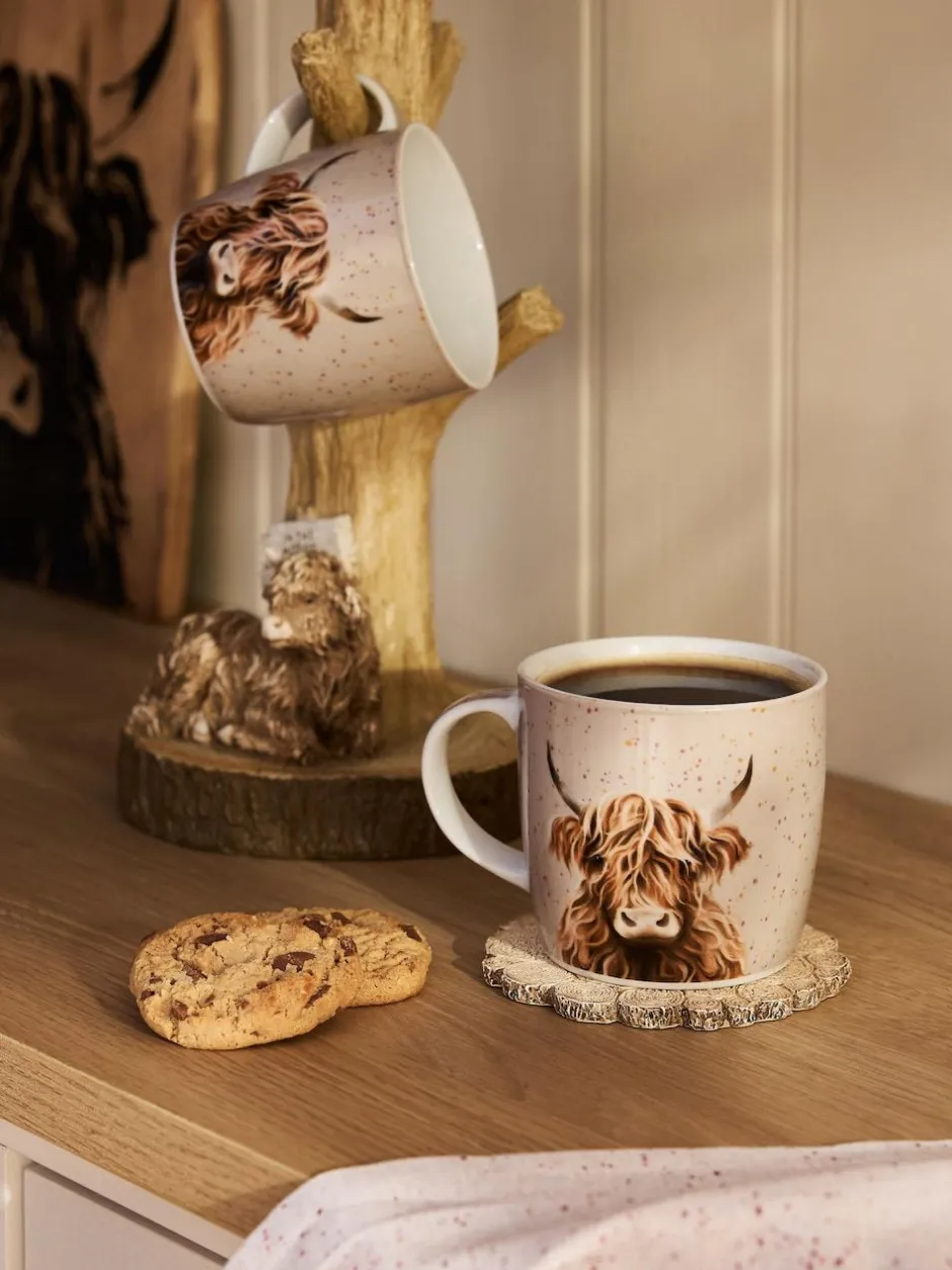 Next Set of 2 Natural Hamish The Highland Cow Mugs Sale