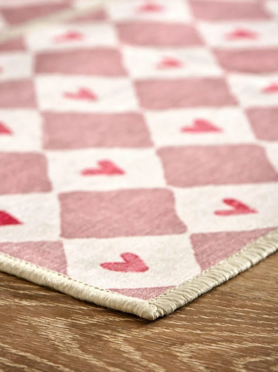 Next Set of 2 Natural Washable Heart Print Doormats Best