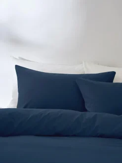 Next Set of 2 Navy Blue Non Iron Simply Soft Housewife Pillowcases Clearance