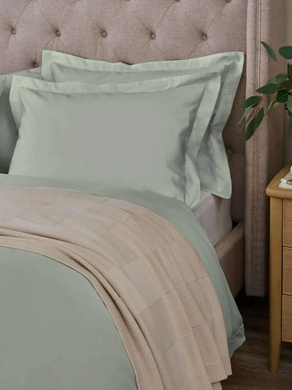 Next Set of 2 Pale Sage Green 300 Thread Count Collection Luxe 100% Cotton Pillowcases Sale
