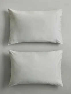 Next Set of 2 Pale Sage Green 300 Thread Count Collection Luxe 100% Cotton Pillowcases Sale