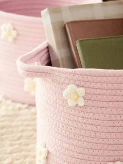 Next Set of 2 Pink Daisy Storage Baskets Discount