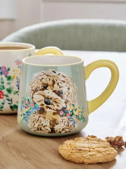 Next Set of 2 Sage Green Charlie Cockapoo Mugs Clearance