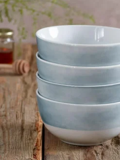 Next Set of 4 Teal Blue Hamish Bowls Outlet