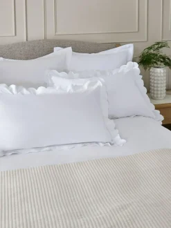 Next Set of 2 White 200 Thread Count Scallop Pillowcases Sale