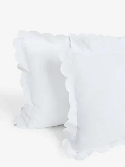 Next Set of 2 White 200 Thread Count Scallop Pillowcases Sale