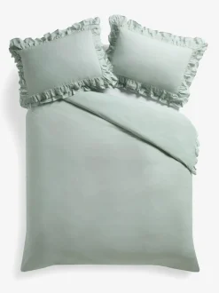 Shabby Chic by Rachel Ashwell® Broderie Anglaise Ruffle Duvet Cover and Pillowcase Set Blue New