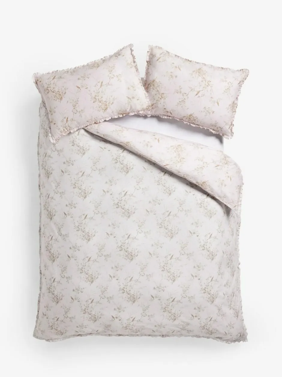 Shabby Chic by Rachel Ashwell® Bird Chinoiserie Floral Petite Ruffle Duvet Cover and Pillowcase Set