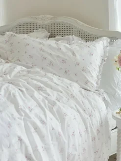 Shabby Chic by Rachel Ashwell® Rosabelle Pink Petite Ruffle Duvet Cover and Pillowcase Set Discount