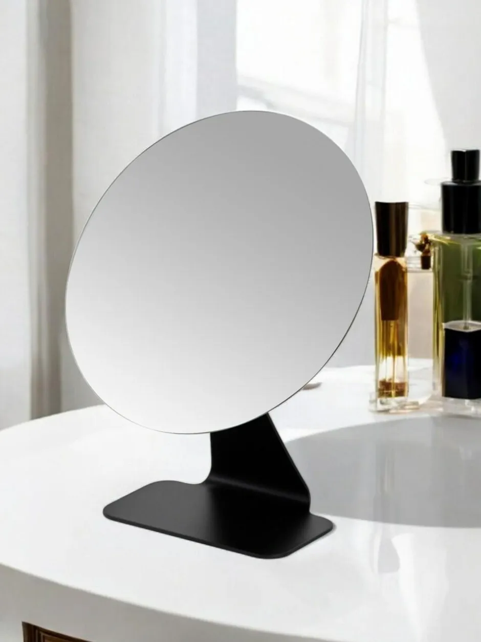 Showerdrape Black Corus Round Vanity Mirror Discount