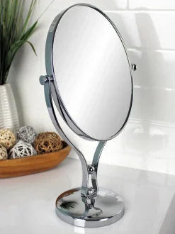 Showerdrape Chrome Vanity Mirror Oval 5x Magnification Reversableb Triton