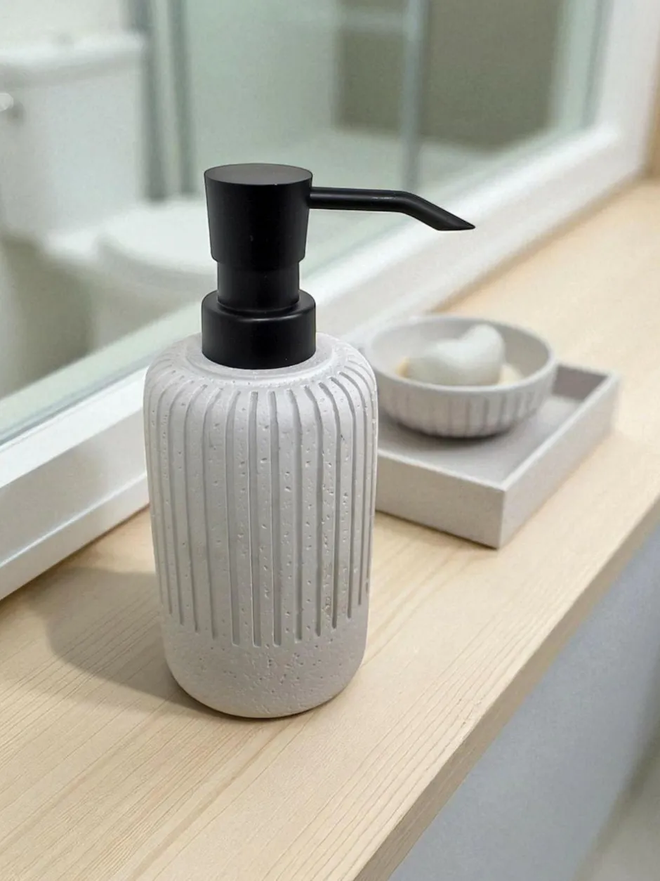 Showerdrape Grey Alexandria Concrete Set of 4 Bathroom Accessory Set Best